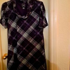 JH (XL) plaid purple & black dress